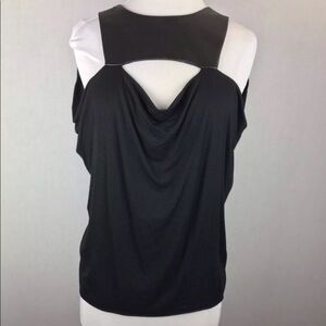 Cut25 by Yigal Azrouel leather cutout top